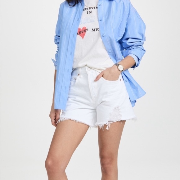 Citizens Of Humanity Annabelle Long Jean Shorts in White Size 33